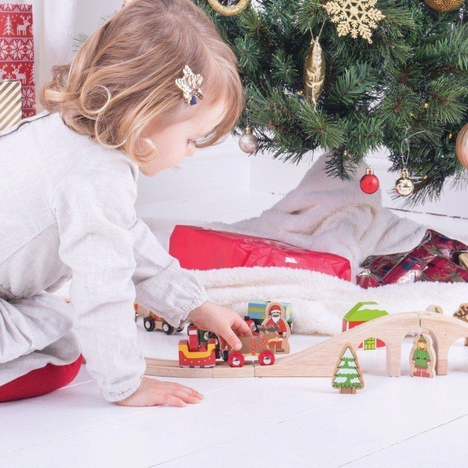 Bigjigs Rail Santa's Sleigh with Track