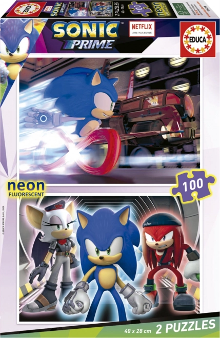 Glowing Puzzle Sonic Prime Set by EDUCA