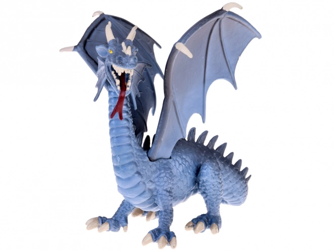 Gray Dragon Figure with Flexible Wings