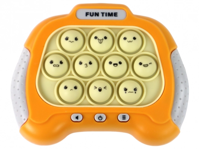 sensory game pop it console with lights and sounds yellow