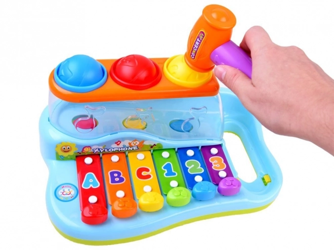 Educational Xylophone with Balls and Hammer