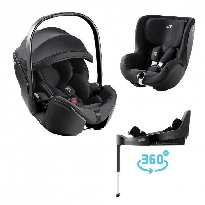 Baby Car Seat Set with Vario Base and Dualfix in Deep Black