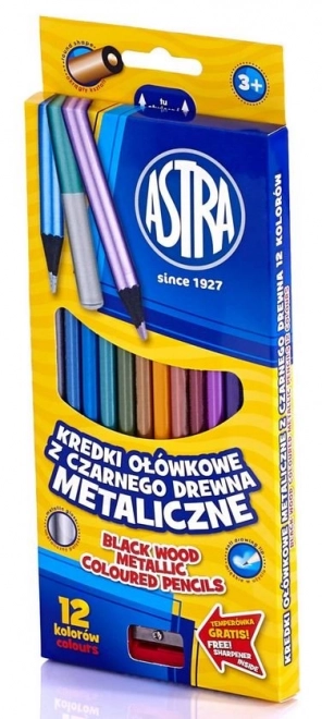 Astra Metallic Colored Pencils with Sharpener