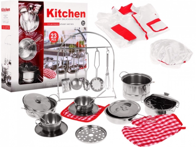 Chef's Kitchen Set for Kids 23-Piece Playset