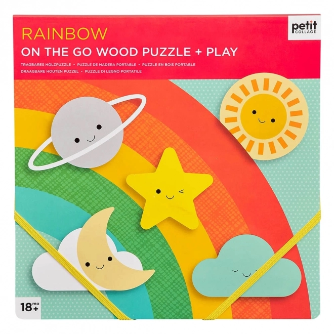 Petit Collage Wooden Rainbow Puzzle