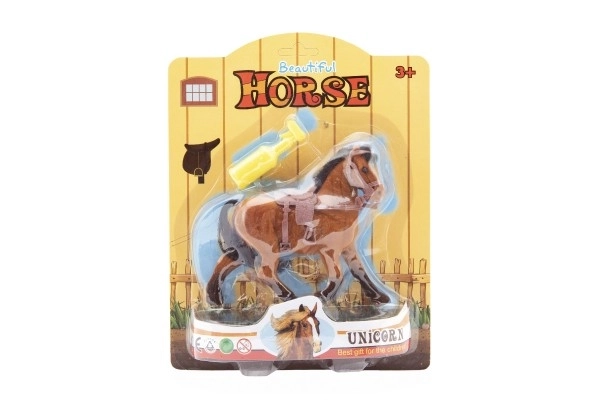 Plastic Horse with Saddle and Accessories