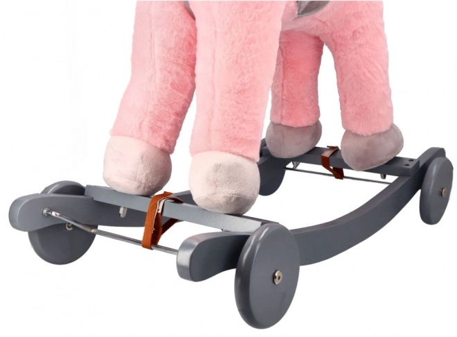 Rocking Horse With Wheels Pink