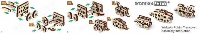 Wooden 3D Puzzle: Public Transport Model