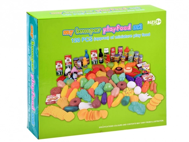 Colorful Play Food Set for Kids - 120 Pieces