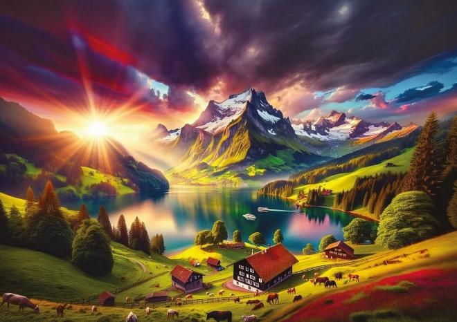 Puzzle Podnožje Alpa 500 dijelova