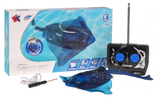 Remote Control Blue Stingray Toy