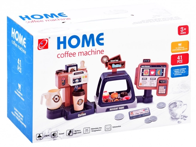 Play Coffee Shop Set with Cash Register and Display