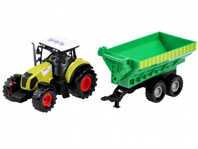 Farmer Tractor and Trailer Set