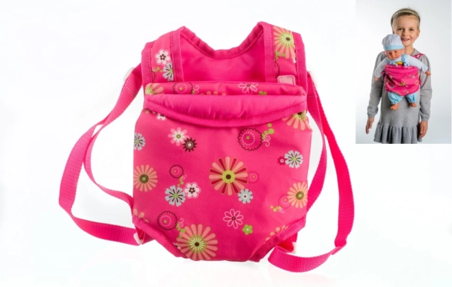 Fabric baby carrier pouch for babies and dolls 29 × 20 cm