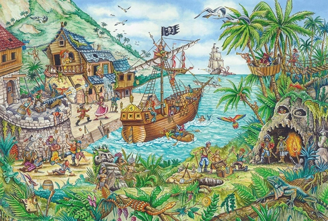 Schmidt Pirate Cove Puzzle with Flag