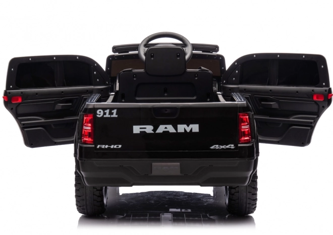 Battery-Powered Dodge Ram Police Car Black