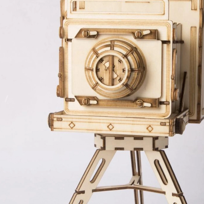 Robotic Wooden 3D Puzzle Historical Camera