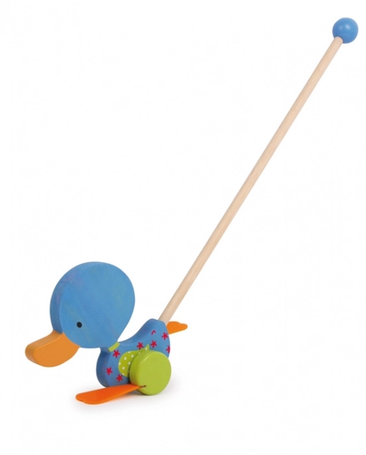 Small Foot Wobbling Duck Pull Toy Blue