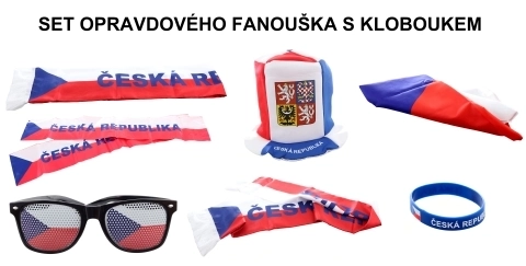 Set tifoseria Repubblica Ceca con cappello