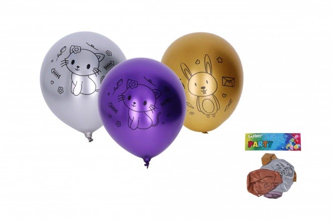 Inflatable Chrome Animal Balloons Set