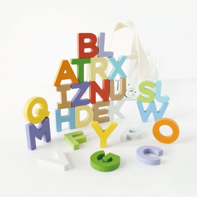 Alphabet Letters in Cotton Bag