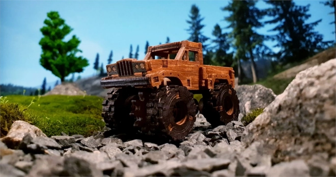 Wooden 3D Puzzle - Monster Truck Model