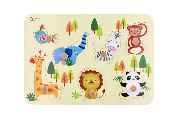 Wooden Zoo Animal Puzzle for Toddlers