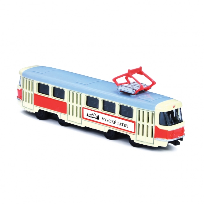 metal retro tram toy