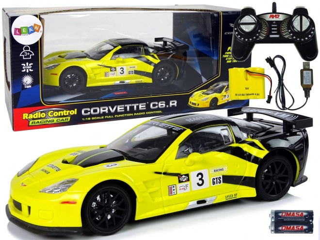 Remote Control Corvette C6.R Racing Car Yellow