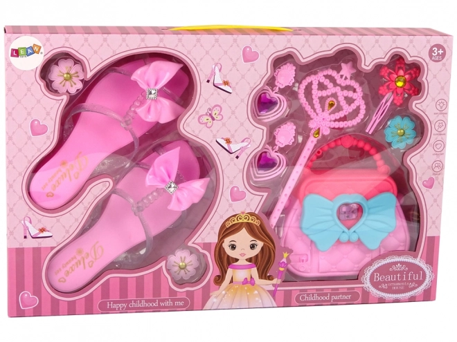 Princess Pink Beauty Set with Slippers and Accessories