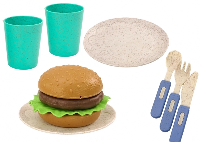 Children's Dining Set with Hamburger