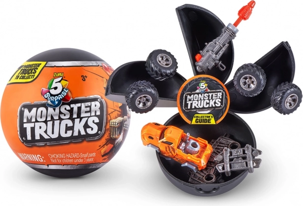 5 SURPRISE Monster Trucks – sběratelská kapsle s překvapením