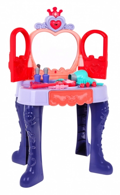 Interactive Vanity Table for Girls with Magic Wand and Accessories