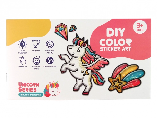 Unicorn DIY Window Stickers with Glitter