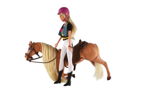 Anlily Equestrian Doll with Grooming Horse Set