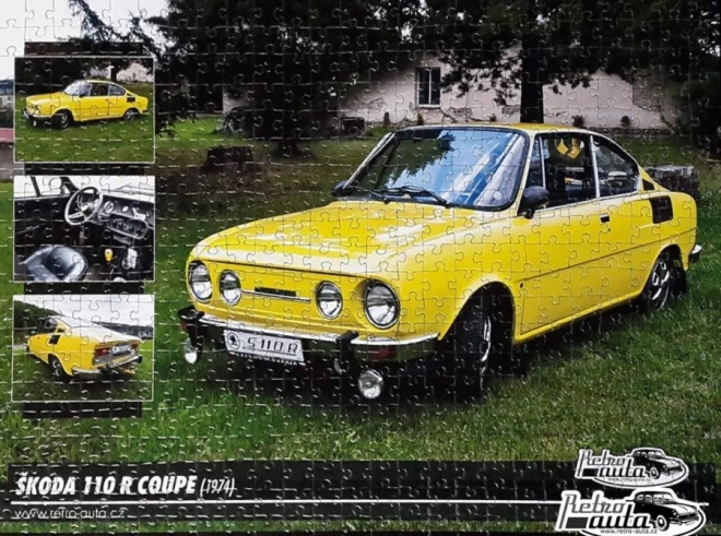 Retro Cars Puzzle Škoda 110 R Coupe 1974 500 Pieces