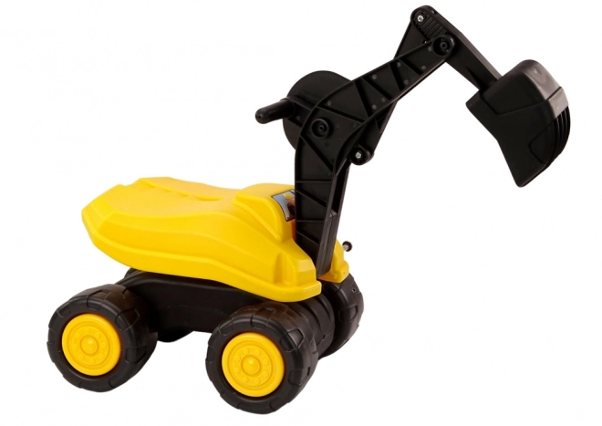 Large Yellow Excavator Ride-On Toy