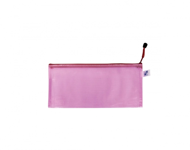 Mesh Zipper Envelope DL Pink