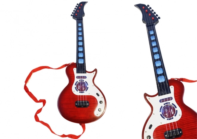 Children's Electric Guitar with Lights and Melodies - Red