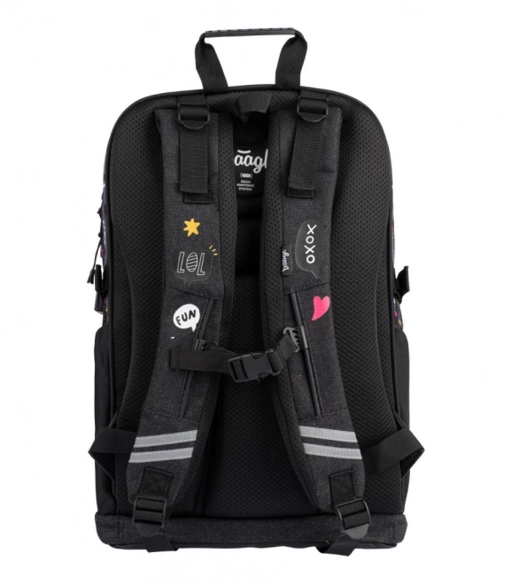 Baagl School Backpack, Pencil Case, and Gym Bag Set - Sneakers