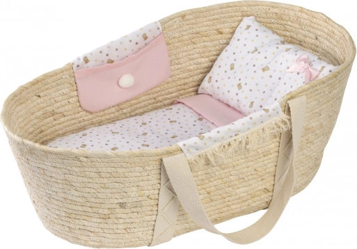 Moses' Basket for Llorens Dolls with Bedding and Accessories