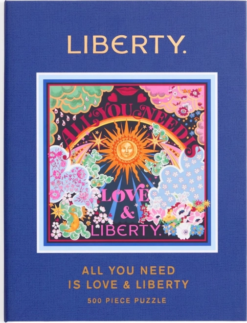 Galison Square Puzzle Liberty: All You Need Is Love 500 Pieces