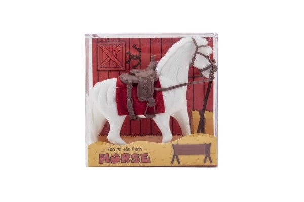 Plastic Horse with Saddle Toy