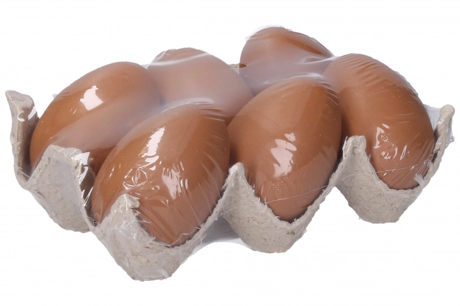 Decorative Brown Plastic Egg Set