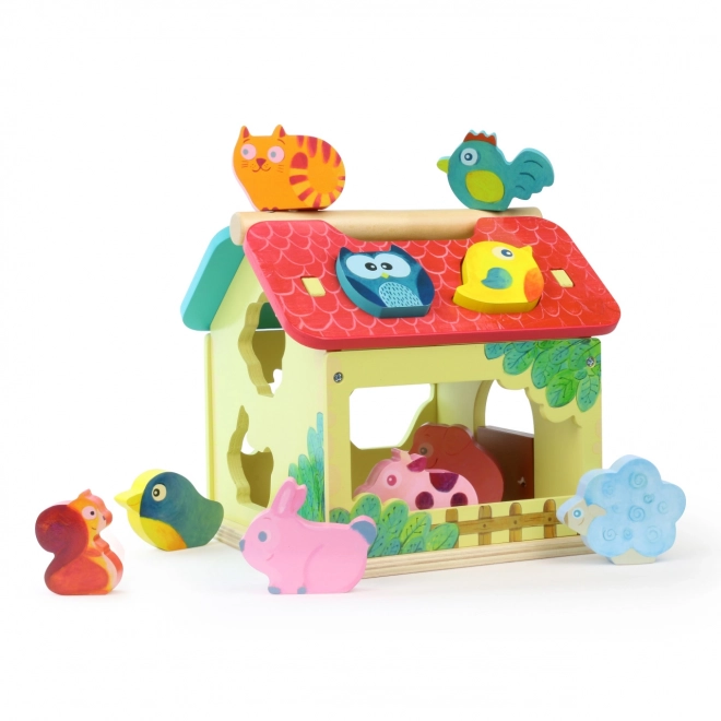 Colorful Wooden Farm with Animals