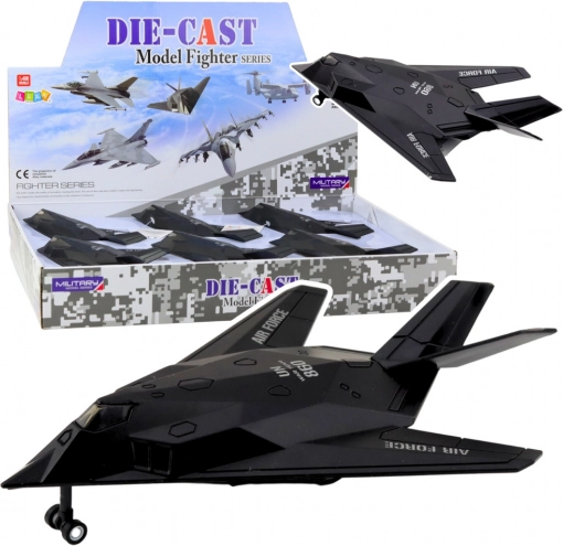 Black Military Fighter with Light and Sound Effects 1:400