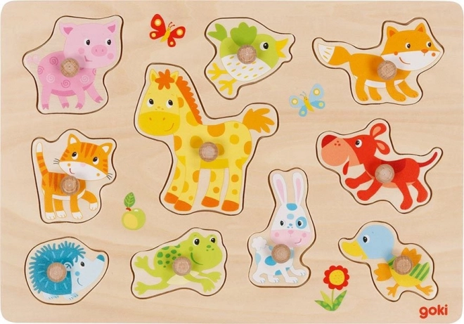 Fun Animals Wooden Puzzle with Handles