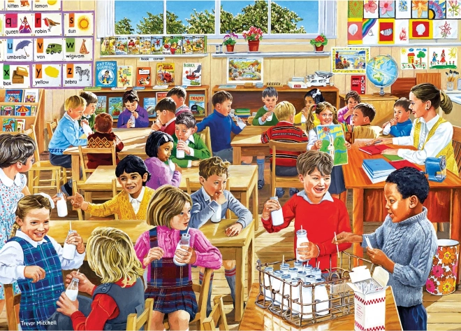 Gibsons School Days Puzzle Set 4x500 Pieces