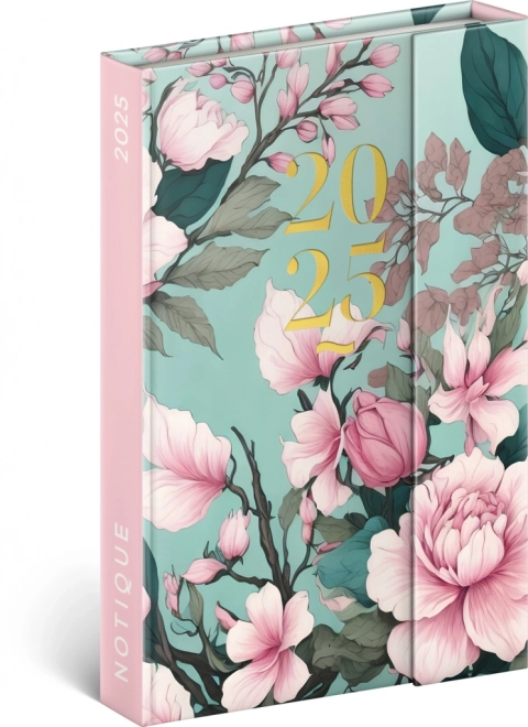 Weekly Magnetic Planner Pink Flower 2025