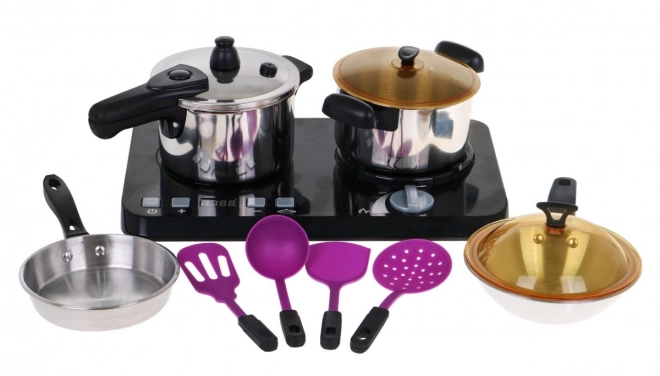 Interactive Cooking Set for Kids 3+ with Sound and Light Effects